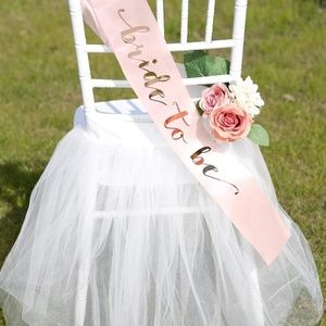 Chair Tulle Tutu Decoration  (Sash & flowers not included)